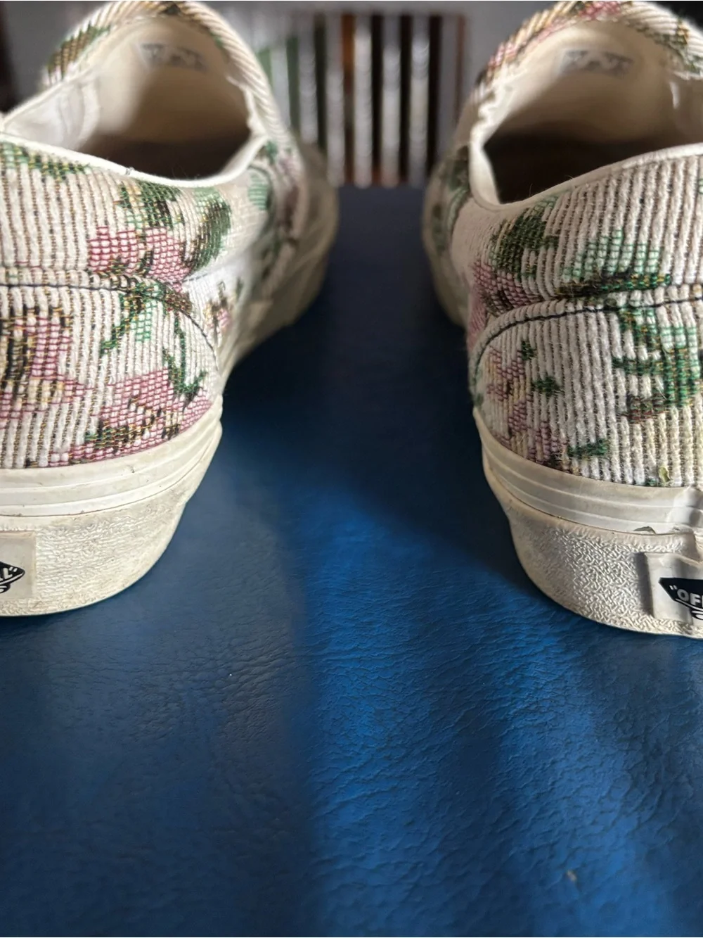 Vans Floral Slip-On Sneakers in Cream, Pink and Green - Picture 2 of 8